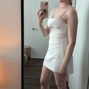 Zara Ivory Dress with Lace Detail